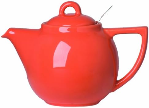 London Pottery Geo Teapot with Stainless Steel Infuser, 2 Cup Capacity, Nectar Orange