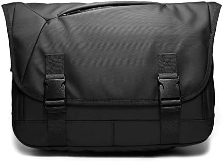 Xennos Crossbody Bags - EURCOOL Expansion Large Capacity Messenger Bags for Men 14.6 inch Laptop Shoulder Bag Black Casual Travel Chest Bags Male n1805 - (Color: Black)