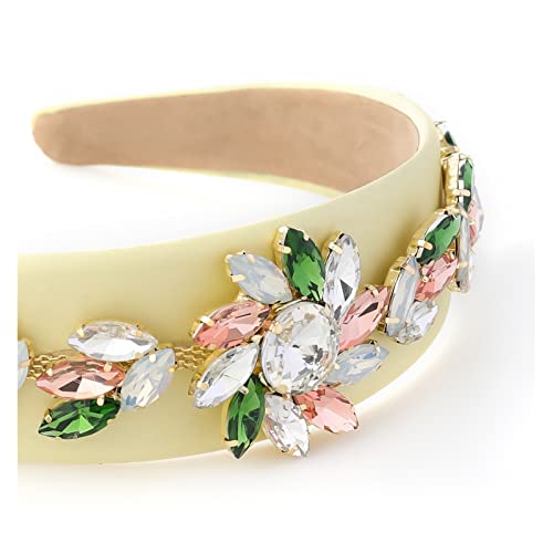 HGWZLQ Faixa de cabeça moderna de flor de metal feminina criativa moda bandana de cabelo acessórios