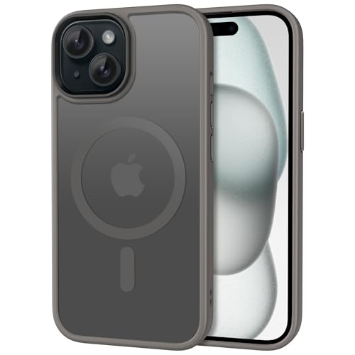 CACOE für iPhone Hülle mit Kameraschutz, Kompatibel mit MagSafe, Stoßfest Kratzfest Magnetisch Rückseite Handyhülle für iPhone Case Transluzente