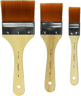 ROYAL BRUSH Golden Taklon Paint Brushs, Wood, White, Assorted Sizes