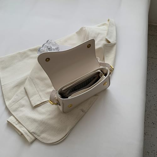 Image of Shoulder Bag for women Y2K Crossbody Vegan Leather Purse Straps Retro Clutch Hobo Hadbags with 2 Removable