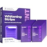 DRDENT Purple Teeth Whitening Strips 21 Treatments - Safe for Enamel - Non Sensitive Teeth Whitening - Whitening Without Any Harm - Pack of 42