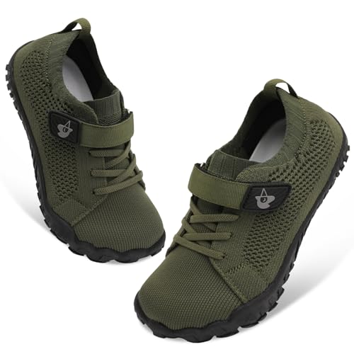 JOINFREE - JOINFREE Kids Wide Sneakers Hiking Shoes Girls Boys Breathable Walking Shoe Toddlers Tennis Sneaker ArmyGreen 11 Little Kid