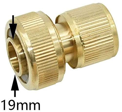 Raccordi filettati 1 pz 3/4 "Connettore rapido per tubo in ottone Waterstop, Rubinetto da giardino Connettore per tubo da 20 mm Adattatore in rame, Convertitore per rubinetto per irrigazione da giar