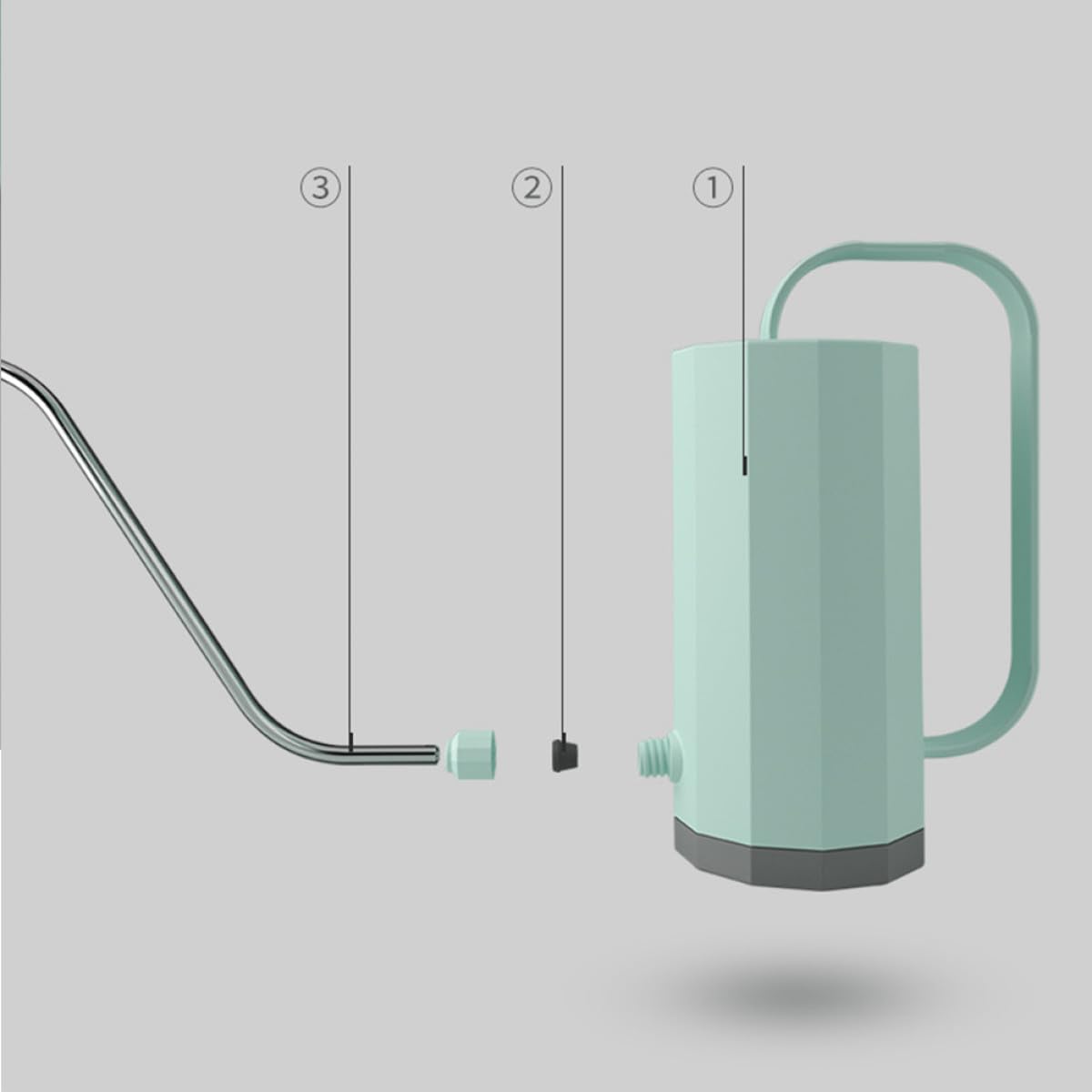 POPETPOP 2pezzi Annaffiatoio s Shape Con Beccuccio Lungo Strumento Da Giardinaggio Plastica Verde Per Piante Da Ed Esterno Design Ergonomico e Resistente