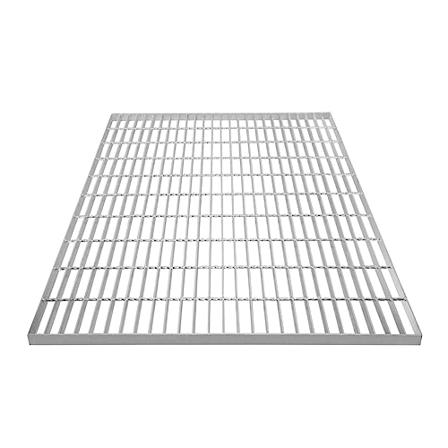 Verzinkte Gitterroste Boden Schmiede Stabiler Weg Mesh-Bodenplatte Gitter Abflussrinne Entlüftung Strapazierfähig Wetterfest Stahl Verzinkt 1000mm x 900mm x 30mm 4mm Metalldicke 900kg Tragfähigkeit