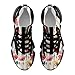 Poppy Flowers Printed Men's Sneaker Funny Lightweight Running Shoe Tennis Shoes for Men 8women/6men（EUR39）