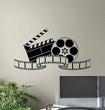 GADGETS WRAP Theater Wall Decals Film Strip Movie Tape Cinema Poster Home Theater Wall Art Film Decor Office Stickers Home Decoration Mural Removable Vinyl Sticker