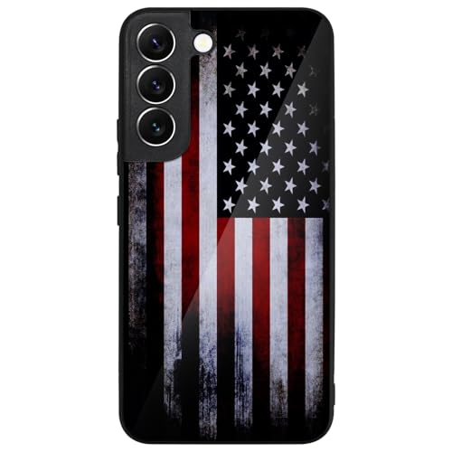 Coque Samsung S22+ en polycarbonate rigide premium motif USA noir