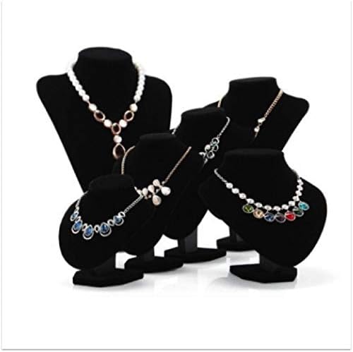 Comelyjewel 3pcs/pack Necklace Holder & Jewelry Organizer - Black Velvet 1 Row Bracelet Holder & 9" Necklace Display Stand & Jewelry Organizers and Storage Solution for Fashion Accessories - Image 5