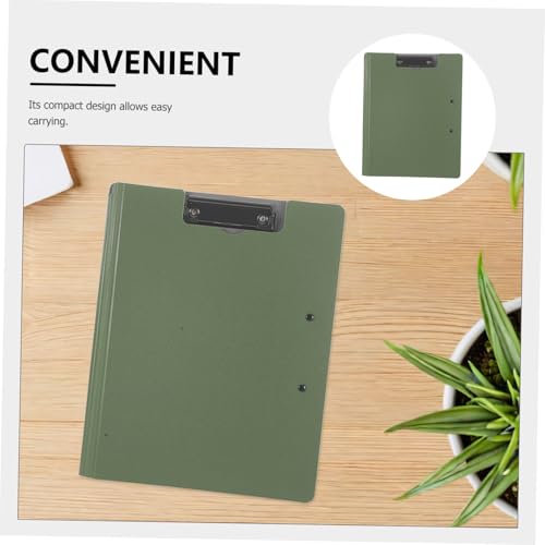 Porte documents pliable double orientation clips verticaux horizontaux dossier portable vert