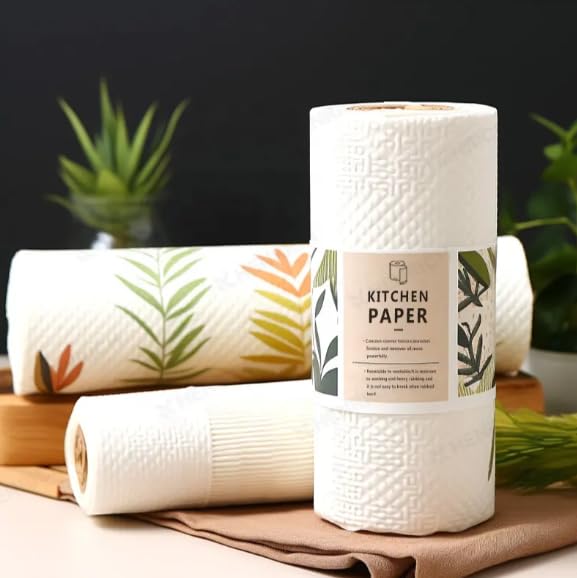4 Ply Tissue Roll Non-stick Oil Absorbing Paper Roll Kitchen Special Paper Towel Wipe Paper Dish Cloth Cleaning Cloth - 80 sheets (B0D8GZF2L5) Amazon Price History, Amazon Price Tracker
