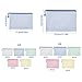 immagine 2Irich Zipper Borse di File 10 * A5 e 10 * A4, Zipper Sacchetti Cerniera per Cosmetici Uffici Forniture Accessori da Viaggio 5 Colori