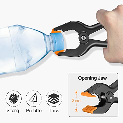 Emart Adjustable 10 X 8Ft (W X H) Photo Backdrop Banner Stand - Telescopic Tube With Emart Heavy Duty 4.5 Inch Backdrop Clamps - 6 Pack #TOP6