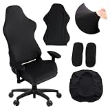 LUKANATO Funda para Silla de Gamer de Oficina Elástica, Negro