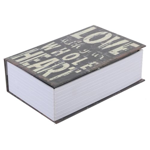 HYTROVE Creative Book Safe with Key Lock Secret Storage Box for Valuables Small Safe for Home and Office Concealed Design Blends with Bookshelf Secure Cash and Jewelry Holder