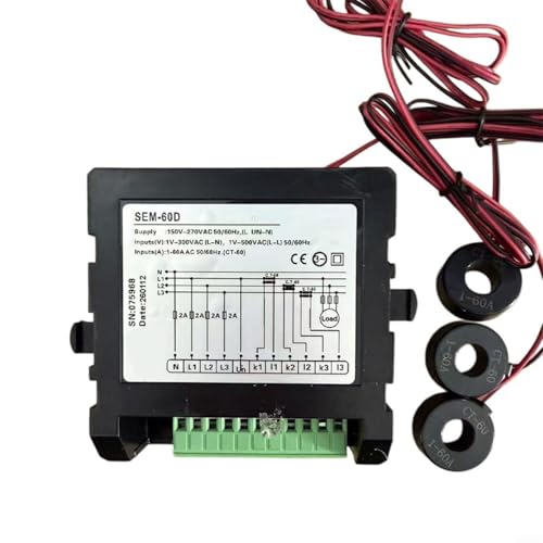 Ampèremètre triphasé appareil de mesure numérique 220V pour rail SDM-60D - 7
