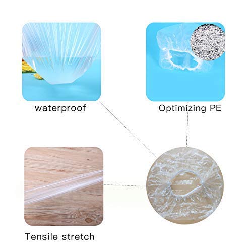 eAmaze Shower Cap (Pack of 100) Free Size, Reusable Shower Caps for Men & Women, Larger Thicker Waterproof and Individually Wrapped, Hair Bath Caps for Hotel and Spa, Hair... - Image 7