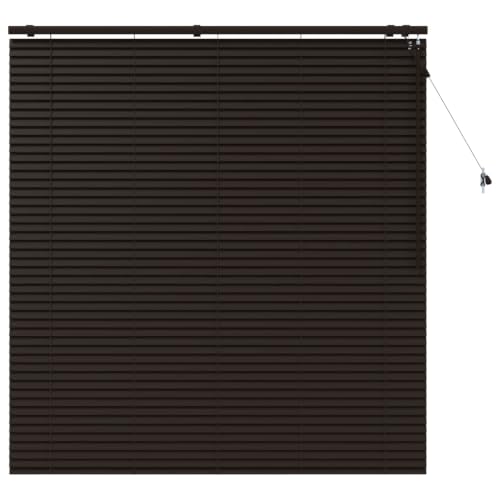 Persiana de madera marrón oscuro contra miradas: protección visual de 160x160 cm 2