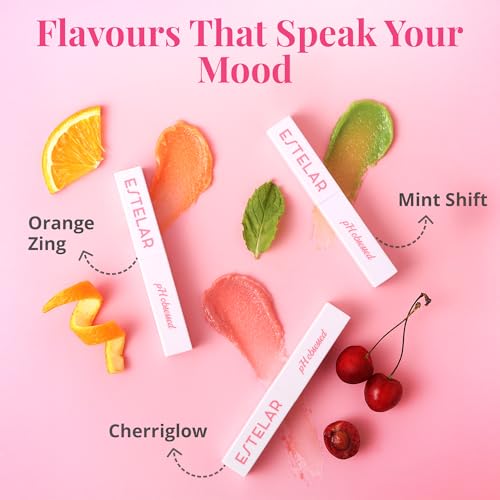 Image of Estelar pH Cherri Glow Lipstick, Color Changing Pink Lip Balm, Personalized Lip Tint pH Stick, Enriched with Sea Buckthorn, Almond and Argan Oil, Hydrating, Long-Lasting, Paraben Free, 2.6g