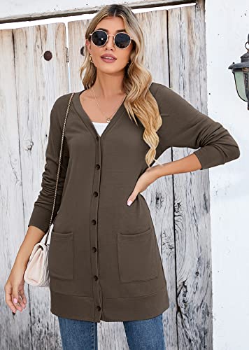 Image of Heymoments Lightweight Open Front Cardigan Sweater for Women Long Sleeve Causal Bolero Button Down Soft Outwear Tops