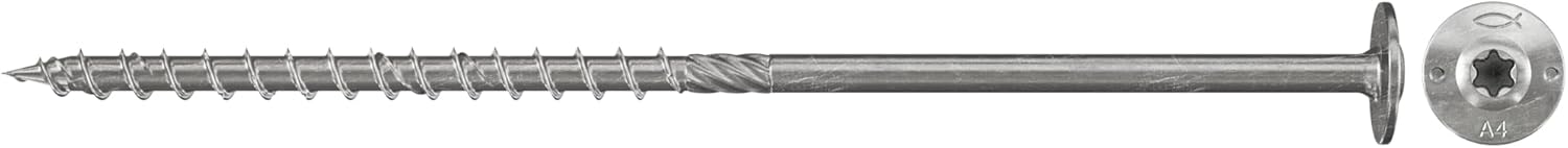 Power-Fast Woodworking Screw Flat Head Stainless Steel, 657436