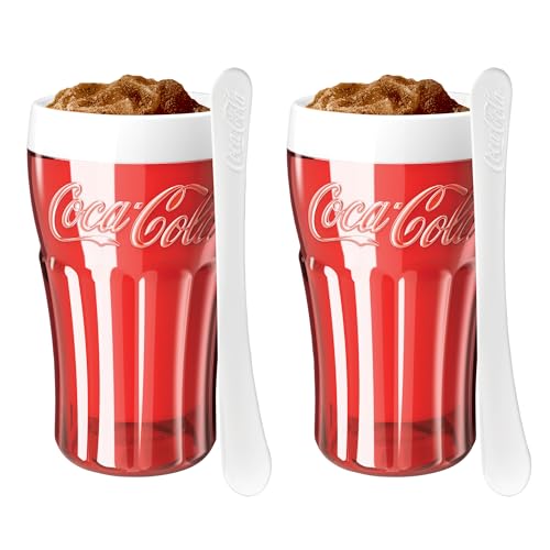 ZOKU Coca-Cola Slushie Cup With Slush Spoon Freezer Core Set of 2