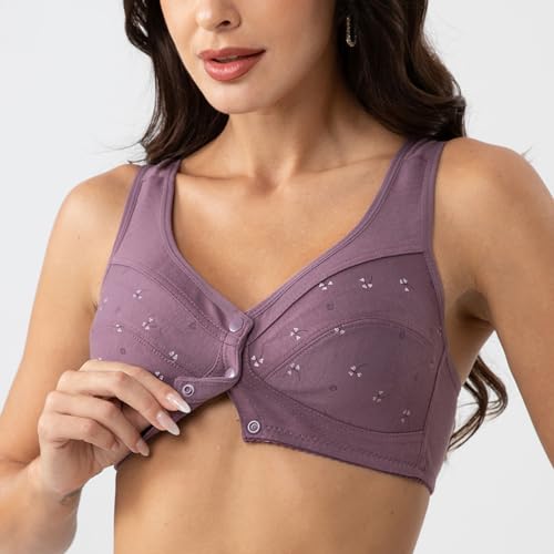 Image of Daisy Bras for Older Women Comfort Soft Breathable Bra Wireless Front Closure Bras