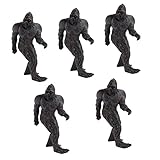 5pcs Statue Monkey Decor Outdoor Playset Vintage Decor Desktop Ornament Gorilla Statue Garden Animal