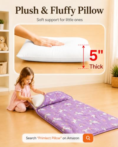 Image of Primlect Toddler Nap Mat with Pillow, Thickened Extra Large Sleeping Bag