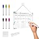 Wochenplaner Abwischbar Haushaltsplan 30x20cm mit Haken inkl 6 magnetische Whiteboard Stifte