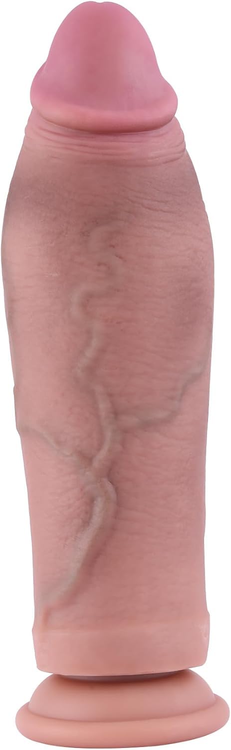 Hismith Gode réaliste pour machine à baiser, gode en silicone de 27,81 cm pour hommes et femmes, longueur insérable de 25,52 cm, gode à double densité avec système KlicLok, plug anal épais, sextoy