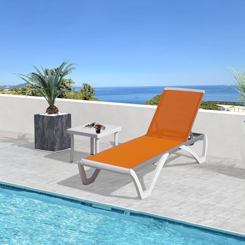Domi Outdoor Chaise Lounge Chair, Aluminum Patio Lounge Chair with