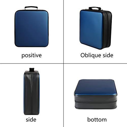 CD Case, DVD Case 320 Capacity DVD Storage CD Wallets DVD Organizer Flexible Plastic Protective DVD Storage (Blue)