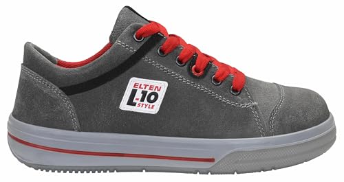 Foto von ELTEN Sicherheitsschuhe VINTAGE Low ESD S3, Herren, Leder, Stahlkappe, leicht, sportlich, Grau, Größe: 44