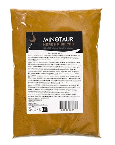Minotaur Spices | Curry gemahlen, Currypulver mild, 2 x 500g (1 Kg)