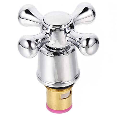 DOITOOL 2Pcs Victorian Style Cross Head Faucet Handles Replacement Set 1/2 Inch Tap Knob Handles for Hot Cold Bathroom Kitchen Basin Tap Repair - Image 2