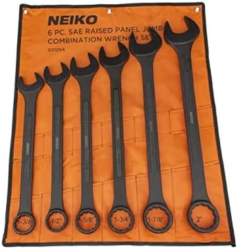 Neiko 03125A Heavy Duty Wrench Set | 6 Piece | SAE | 12-Pt Combination Box Ends
