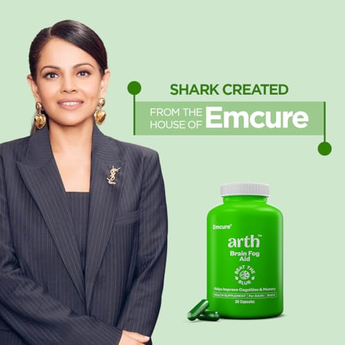 Image of Arth Brahmi Capsules for Memory, Focus, Concentration & Brain Fog Support - 60 Capsules for Men & Women | Bacopa Monnieri Supplement | Enhanced Absorption for Mental Clarity, Alertness & Positive Mood
