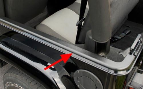 Rugged Ridge 11650.40 Black Body Tub Rail Armor Compatible with Jeep Wrangler (TJ) (1997-2006) - Pair
