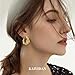 Gold Twisted Hoop Earrings For Women Trendy,14K Gold Plated Chunky Dangle Twist Wrapped Hoop Earrings,Statement Thick Yellow Gold Huggie Medium Hoops,Fashion Dainty Jewelry Gift.