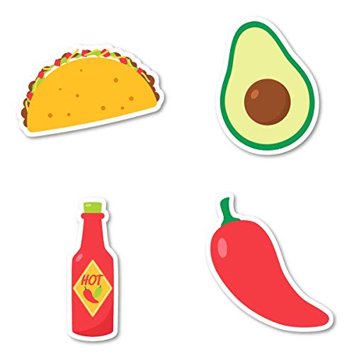 Taco Tuesday �X�e�b�J�[�p�b�N �^�R�X�X�e�b�J�[ - 4�p�b�N - �X�e�b�J�[�r�j�[���f�J�[�� - ���b�v�g�b�v�A�d�b�A�^�u���b�g�r�j�[���f�J�[���X�e�b�J�[ (4�p�b�N) S183149