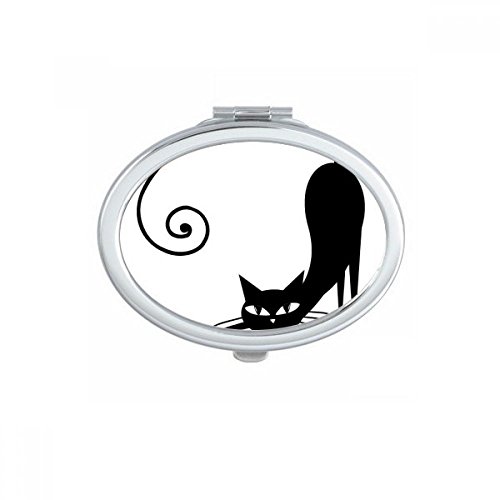 Miroir de poche chat noir extensible et compact pour maquillage - 2