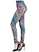 SATINIOR Soft Printed Fashion Leggings 80s Style with Assorted Designs for Women Weight Under 100 kg/ 220.5 lbs (Plus Size, Color 2)