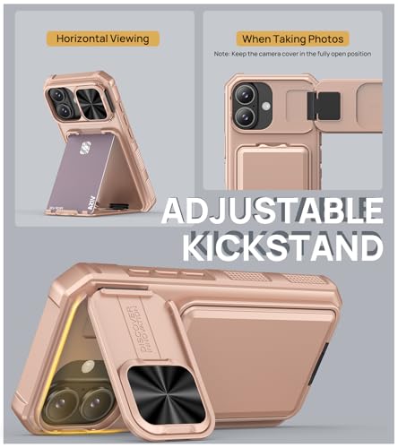Image of SSLOTSCASE for iPhone 17 Case with 2X Screen Protector, Rose Gold
