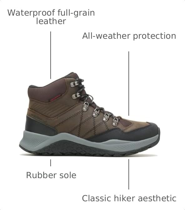 Image of WOLVERINE Men's Luton Mid Waterproof Hiker Hiking Boot