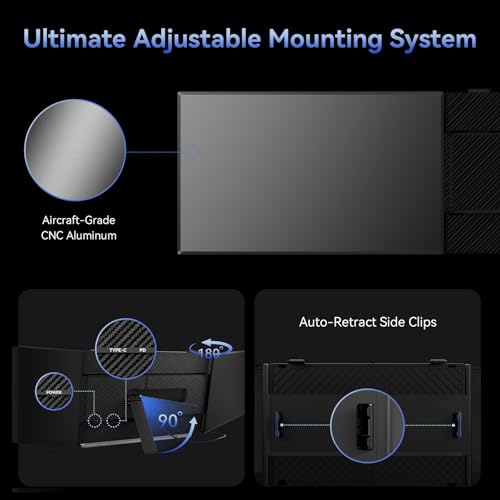 Image of One Cable Connection Triple Laptop Screen Extender - Ultra Thin 14 inch Monitor IPS FHD 1080P Lightweight Portable Display for 13 inch-17 inch Laptops Compatible with Windows Mac Chrome Travel Work Setup
