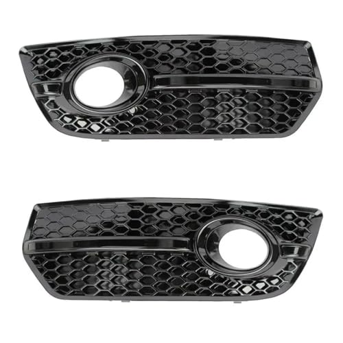 Grille phare antibrouillard au design maille hexagonale noire avant