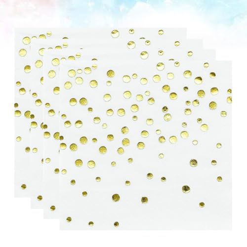 Servilletas doradas de puntos KICHOUSE para decorar mesas de bodas y cenas elegantes 6
